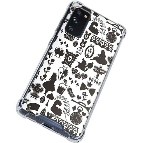 Disney Alice in Wonderland (animated) Silhouette Pattern Galaxy S20 FE Clear Case